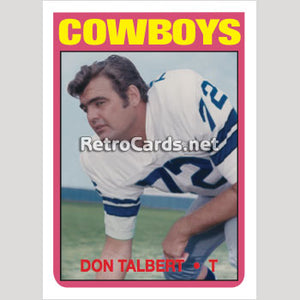 1972T Don Talbert Dallas Cowboys