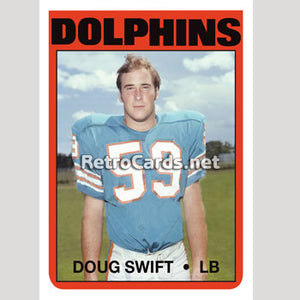 1972T Doug Swift Miami Dolphins