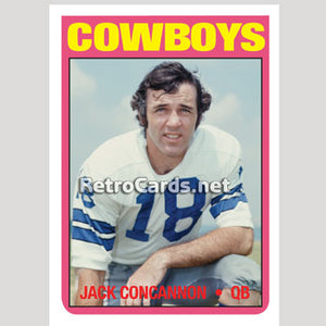 1972T Jack Concannon Dallas Cowboys