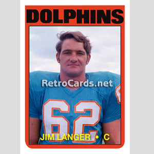 1972T Jim Langer Miami Dolphins