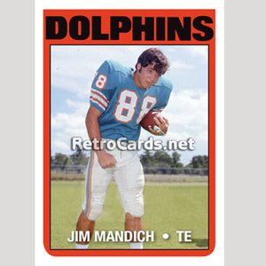 1972T Jim Mandich Miami Dolphins