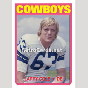 1972T Larry Cole Dallas Cowboys
