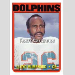 1972T Lloyd Mumphord Miami Dolphins