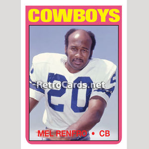1972T Mel Renfro Dallas Cowboys