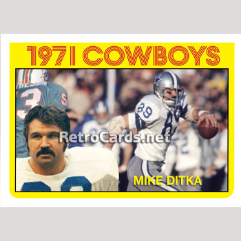 1972T Mike Ditka Champs Dallas Cowboys