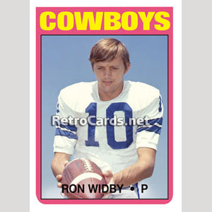 1972T Ron Widby Dallas Cowboys