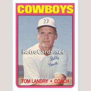 1972T Tom Landry Dallas Cowboys