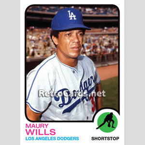 1973T Maury Wills Los Angeles Dodgers