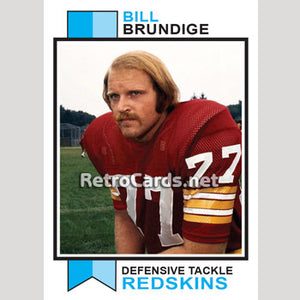 1973T Bill Brundige Washington Redskins