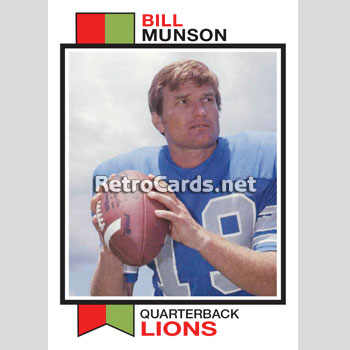 1973T BIll Munson Detroit Lions – RetroCards