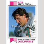 1973T-Bob-Matheson-Miami-Dolphins