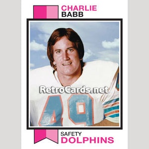 1973T Charlie Babb Miami Dolphins