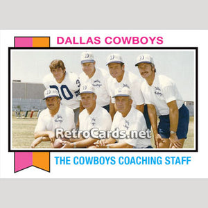 1973T Coaching Staff Dallas Cowboys