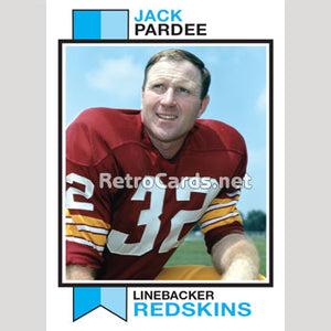 1973T Jack Pardee Washington Redskins