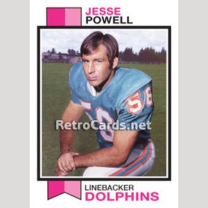 1973T Jesse Powell Miami Dolphins