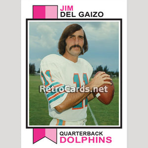 1973T Jim Del Gaizo Miami Dolphins