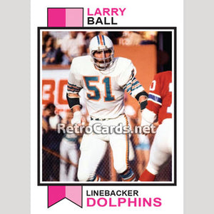 1973T Larry Ball Miami Dolphins