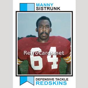 1973T Manny Sistrunk Washington Redskins