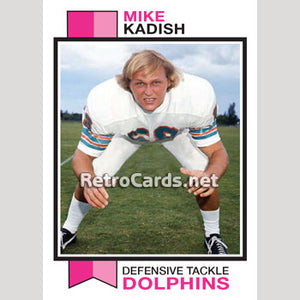1973T Mike Kadish Miami Dolphins