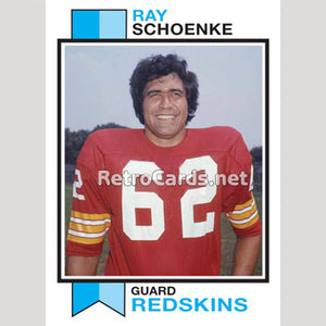 1973T Ray Schoenke Washington Redskins