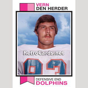 1973T Vern Den Herder Miami Dolphins