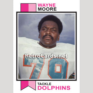 1973T Wayne Moore Miami Dolphins