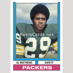 1974T Al Matthews Green Bay Packers