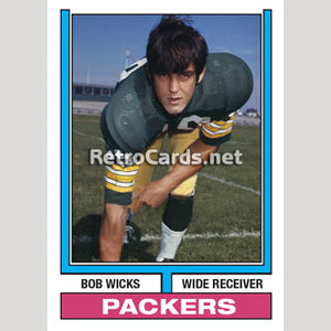 1974T Bob Wicks Green Bay Packers