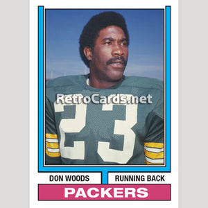1974T Don Woods Green Bay Packers