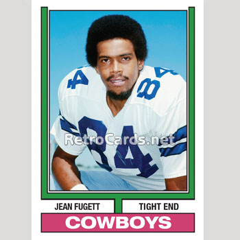 1974T Jean Fugett Dallas Cowboys – RetroCards