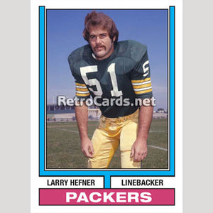1974T Larry Hefner Green Bay Packers