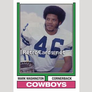 1974T Mark Washington Dallas Cowboys