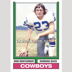 1974T Mike Montgomery Dallas Cowboys
