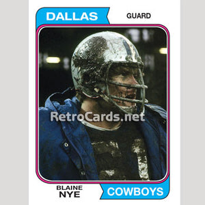 1974TMLB Blaine Nye Dallas Cowboys