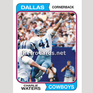 1974TMLB Charlie Waters Dallas Cowboys