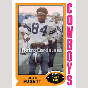 1974TNBA Jean Fugett Dallas Cowboys