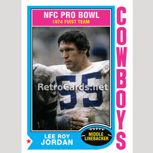 1974TNBA Lee Roy Jordan Dallas Cowboys