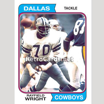 1974TMLB Rayfield Wright Dallas Cowboys – RetroCards