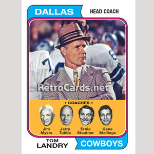 1974TMLB Tom Landry Dallas Cowboys