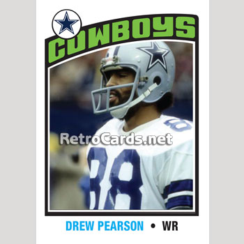 1976TNHL Drew Pearson Dallas Cowboys – RetroCards