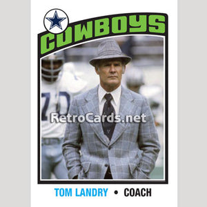 1976TNHL Tom Landry Dallas Cowboys