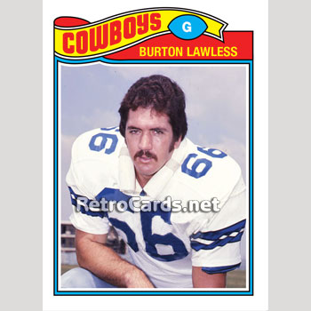 1977T Burton Lawless Dallas Cowboys RetroCards