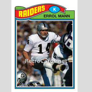 1977T Errol Mann Oakland Raiders