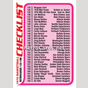 1978-79T NBA Checklist