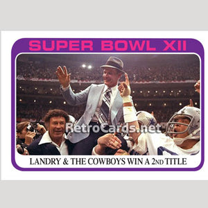 1978T Tom Landry Super Bowl XII Dallas Cowboys