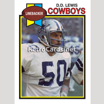 1979 Cowboys Police Football Card - D.D. Lewis