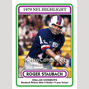 1980T Highlight: Staubach Retires Dallas Cowboys