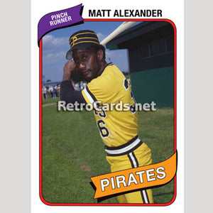1980T Matt Alexander Pittsburgh Pirates