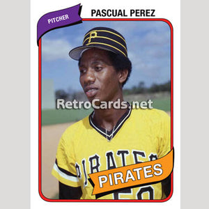 1980T Pasqual Perez Pittsburgh Pirates