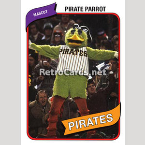 1980T Pirate Parrot Pittsburgh Pirates